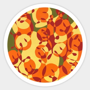 Oranges Abstract Sticker